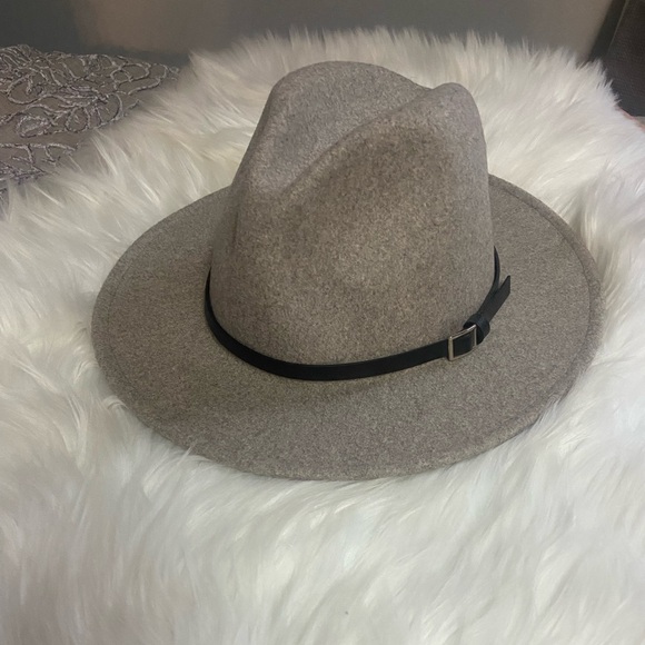 Accessories - Stylish Gray Fedora Wool Blend Women’s  Hat